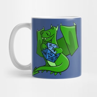 Dragon with D20 Mug